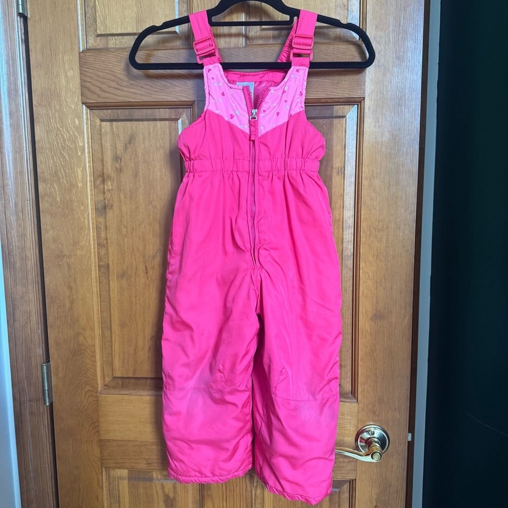 ZeroXposur Bright Pink Kids Snow Bib Overalls